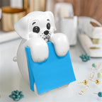 Resin Made Cute Sticky Note Holder for Desk | Happy Dog Face Pop Up Post it Note Dispenser with Blue Sticky Notes | Pop Up Sticky Notes Dispenser for Office Holds 3" x 3" Notes for School