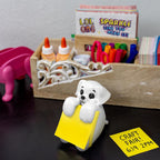 Resin Made Cute Sticky Note Holder for Desk | Happy Dog Face Pop Up Post it Note Dispenser | Pop Up Sticky Notes Dispenser for Office Holds 3" x 3" Notes for School, Office Desk Supplies