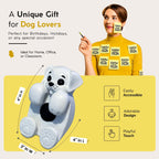 Resin Made Cute Sticky Note Holder for Desk | Happy Dog Face Pop Up Post it Note Dispenser | Pop Up Sticky Notes Dispenser for Office Holds 3" x 3" Notes for School, Office Desk Supplies