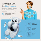 Resin Made Cute Sticky Note Holder for Desk | Happy Dog Face Pop Up Post it Note Dispenser with Blue Sticky Notes | Pop Up Sticky Notes Dispenser for Office Holds 3" x 3" Notes for School