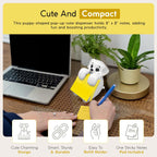 Resin Made Cute Sticky Note Holder for Desk | Happy Dog Face Pop Up Post it Note Dispenser | Pop Up Sticky Notes Dispenser for Office Holds 3" x 3" Notes for School, Office Desk Supplies