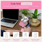 Resin Made Sticky Note Holder for Desk | 3" x 3" Dog Note Dispenser for Office Holds | Office & Desk Accessories